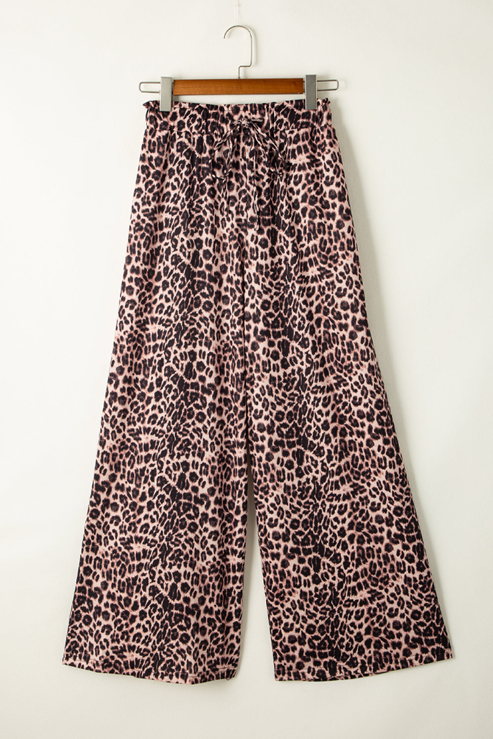 Desert Palm Boho Leopard Wide Leg Pants