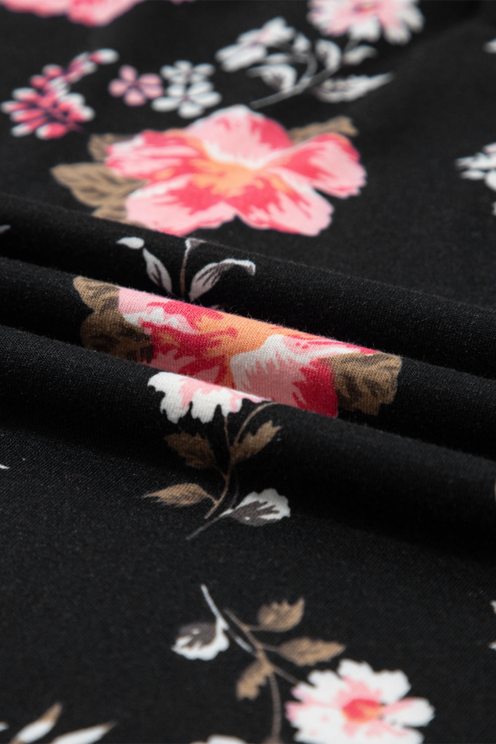 Black Floral Spaghetti Straps Strappy Back Tank Top - Ballimart