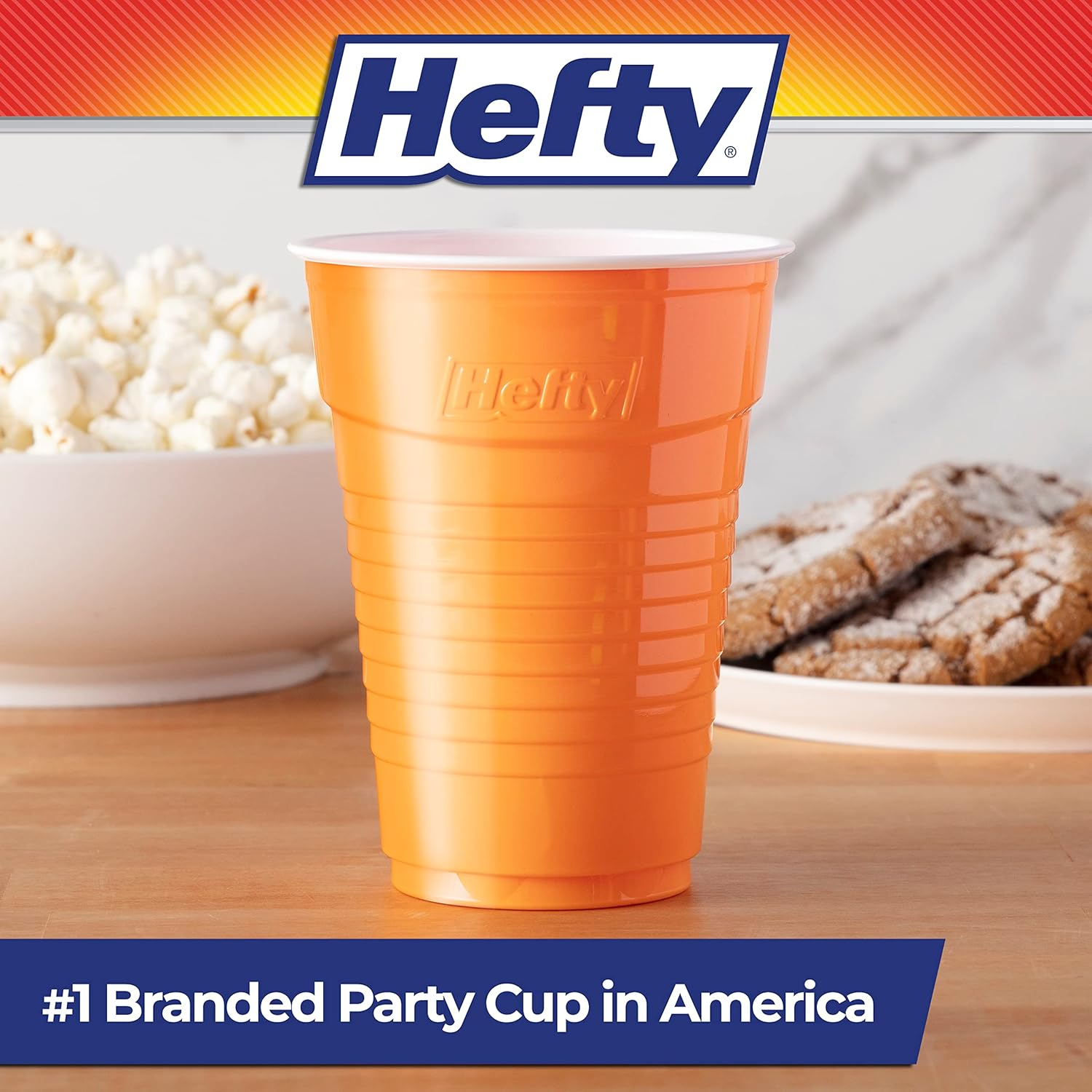 Hefty Party On Disposable Plastic Cups - 16 oz | Assorted Colors & Durable Design - Ballimart