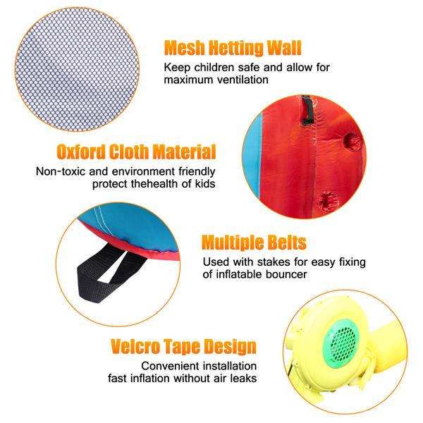 LEADZM BH-002 Inflatable Castle 420D Oxford Cloth Scraping Material - Ballimart