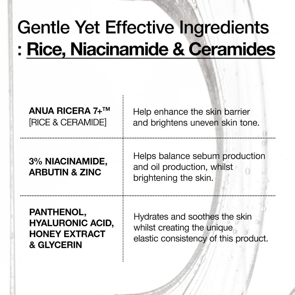 🌾 ANUA Rice Ceramide 7 Hydrating Barrier Serum | Brightening & Hydration | Korean Skincare | 50ml / 1.69 fl.oz