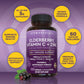 Viva Naturals Elderberry Capsules – 5-in-1 Immune Support with Vitamin C, Zinc &amp; D3 – 1000mg Sambucus Black Elderberry – 120 Capsules