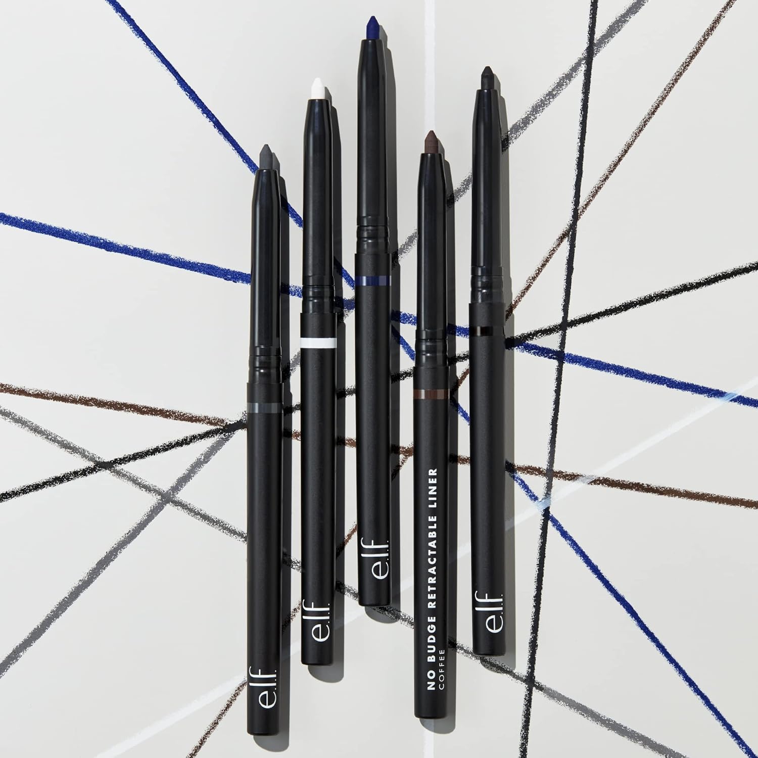 e.l.f. No Budge Retractable Eyeliner - Waterproof & Ultra-Pigmented | Vegan & Cruelty-Free