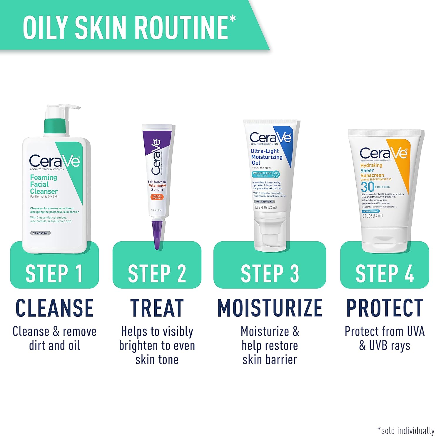 CeraVe Foaming Facial Cleanser - 19 oz | Hyaluronic Acid, Ceramides & Niacinamide for Oil Control - Ballimart