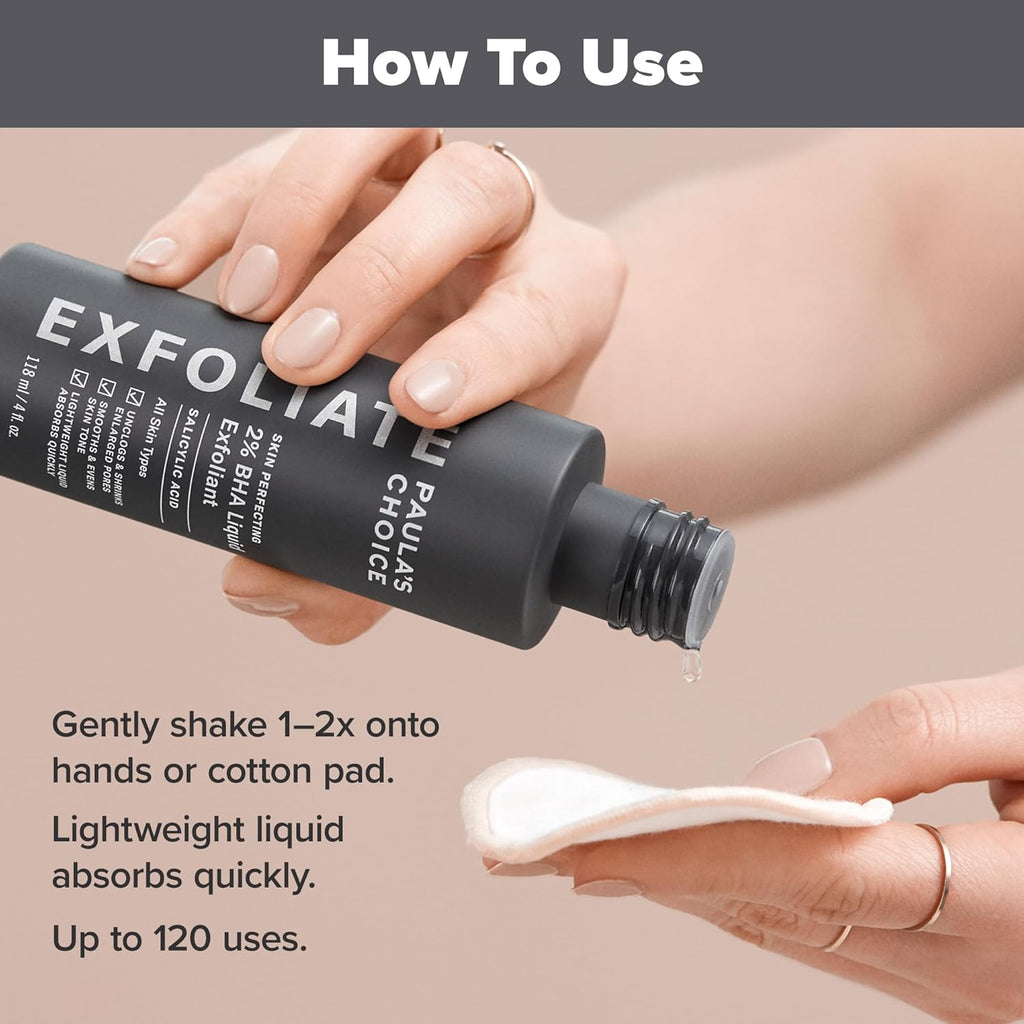 Paula's Choice SKIN PERFECTING 2% BHA Liquid Exfoliant - Clear Pores, Fight Wrinkles, & Smooth Skin - Ballimart