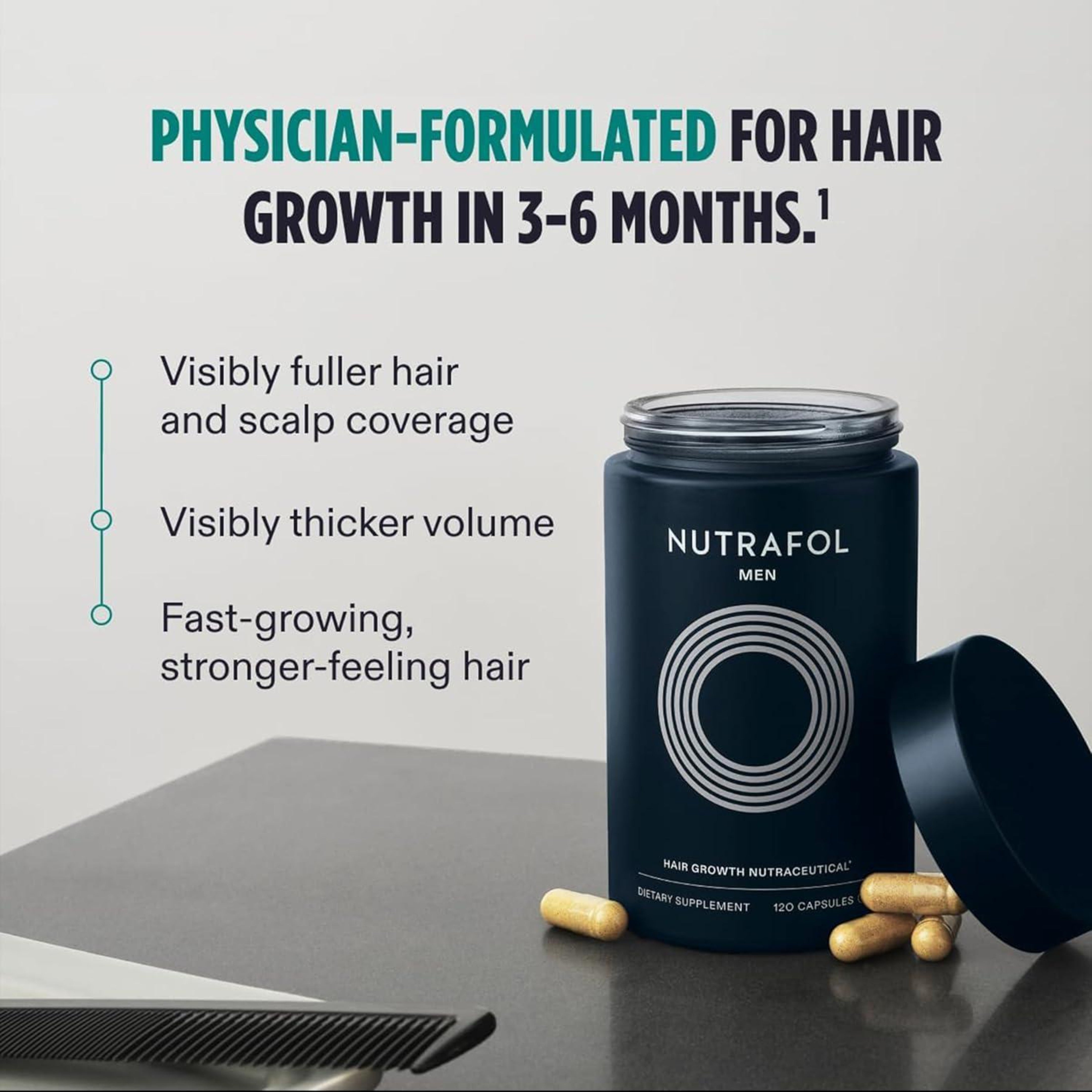 Nutrafol Supplement for Hair Support – 1 Month Supply