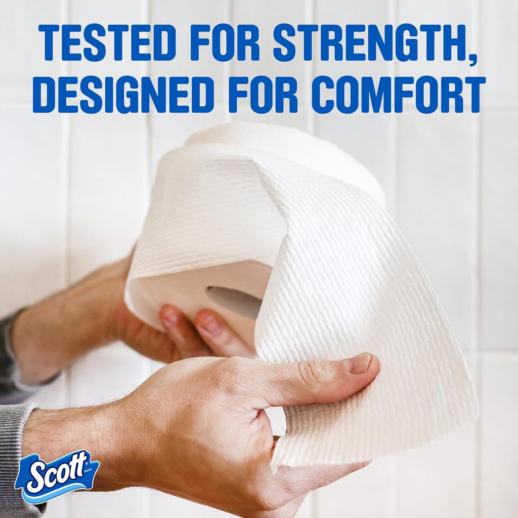 Scott Comfort Plus Toilet Paper - 12 Double Rolls | Septic-Safe & 1-Ply Softness - Ballimart