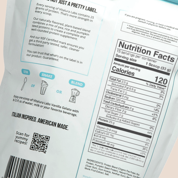 Vitalura Labs Protein Powder – Premium Performance Nutrition, 25g Protein Per Serving, NSF Certified