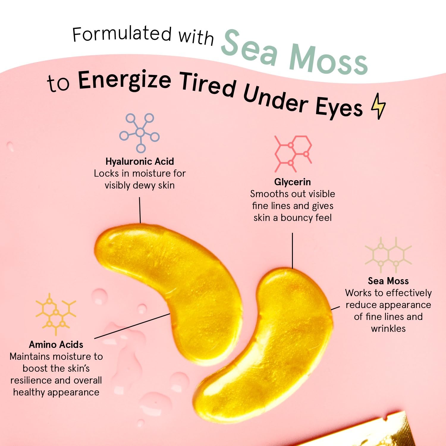 Grace & Stella Under Eye Mask (Gold, 24 Pairs) - Reduce Dark Circles & Puffy Eyes | Vegan & Cruelty-Free