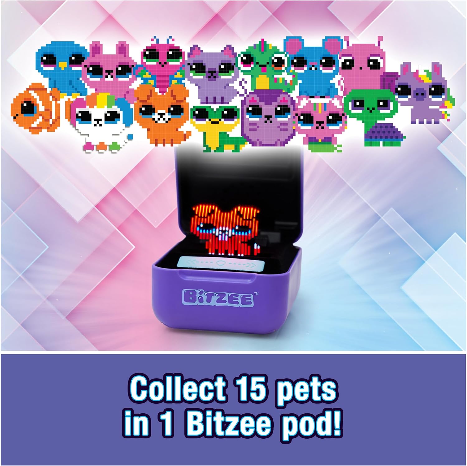 Bitzee Interactive Digital Pet - 15 Pets in 1, Touch-Activated Virtual Toy Pet for Kids Ages 5+ | Includes 3 AA Batteries - Ballimart