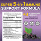 Viva Naturals Elderberry Capsules – 5-in-1 Immune Support with Vitamin C, Zinc &amp; D3 – 1000mg Sambucus Black Elderberry – 120 Capsules